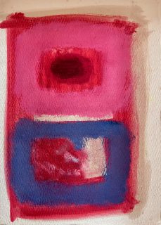 Helen El Khal — Composition in Red and Blue — 1980