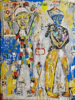 George Rouhana — The Harlequin and the Flute Player — 2024