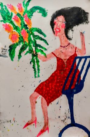 Sabhan Adam — White: Woman/Flower — 2023
