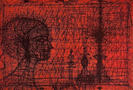 Jean Carzou — Buste de Femme de Profile — 1971