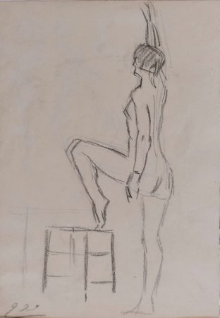 Moustafa Farroukh — Model Stepping on a Stool