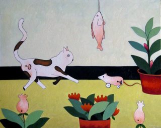 Willy Aractingi — Fantaisie autour d’un chat