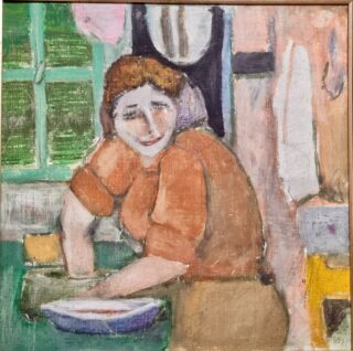 Kameel Hawa — Washing the Dishes — 1973