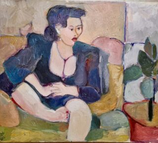 Kameel Hawa — Egyptian Woman Sitting Leg up (The Egyptian Neighbour) — 2000