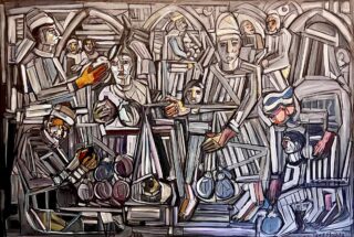 Jamil Molaeb — Aubergine Seller (Baissour Village During the Civil War) — 2018