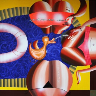 Silwan Ibrahim — Naughty Duckling Swimming in a Pool — 2021